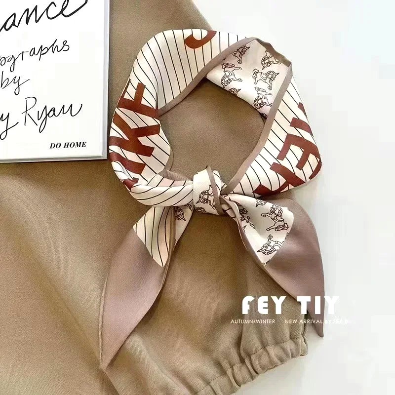 Ceinture Foulard Marron Femme 5