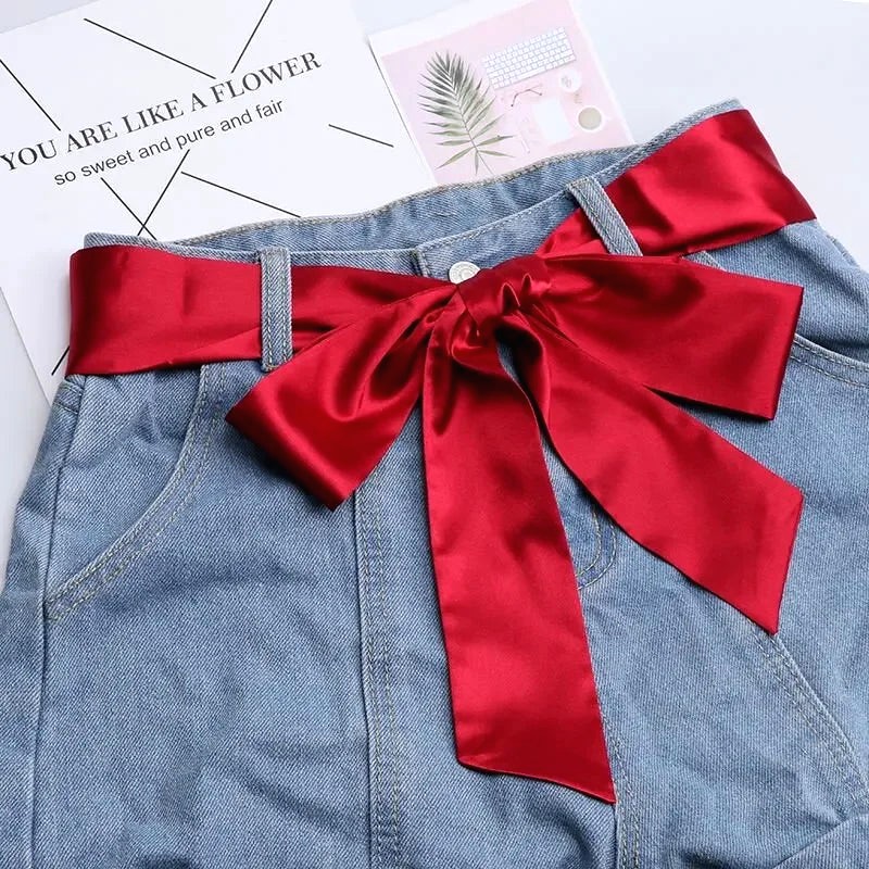 Ceinture Foulard Rouge Satin