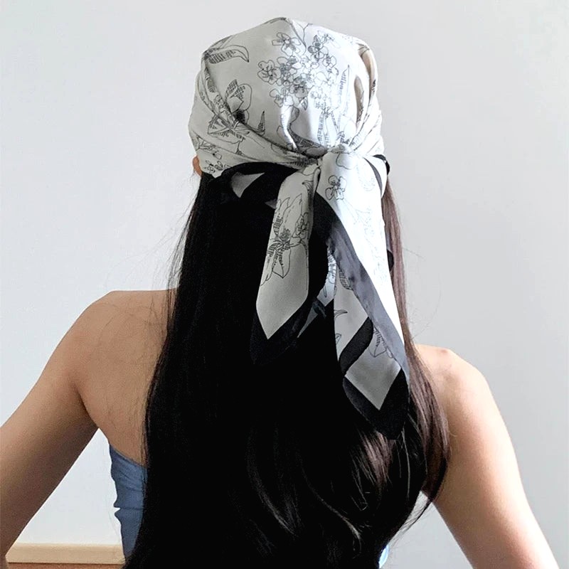 Foulard Cheveux Fleuri 11