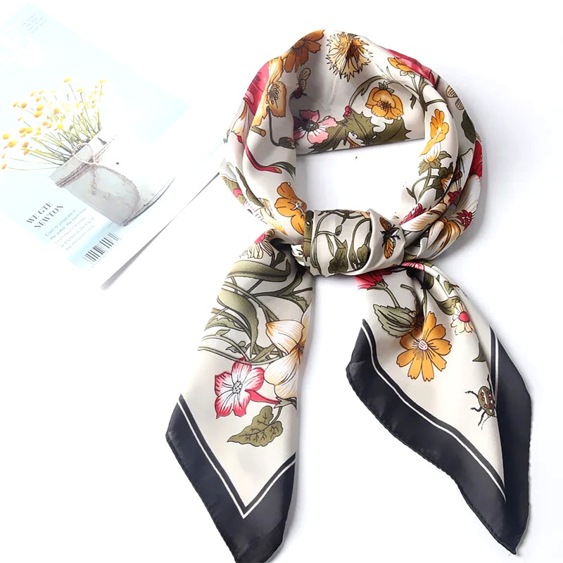 Foulard Cheveux Fleuri 4