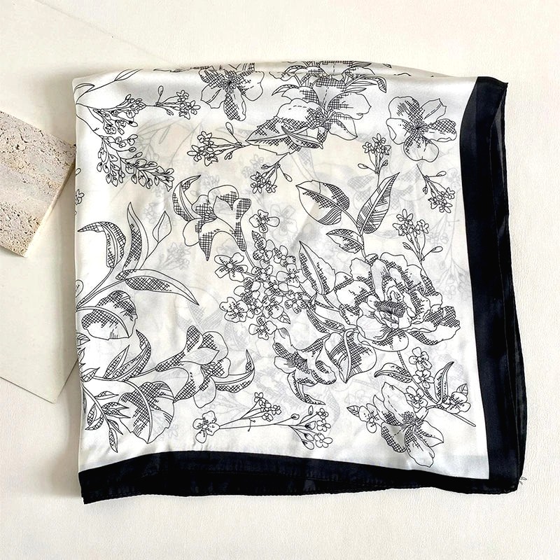 Foulard Cheveux Fleuri