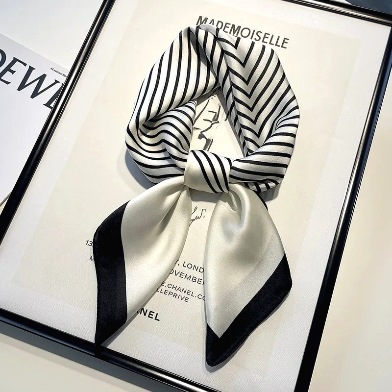 Foulard Cheveux Noir Et Blanc 2