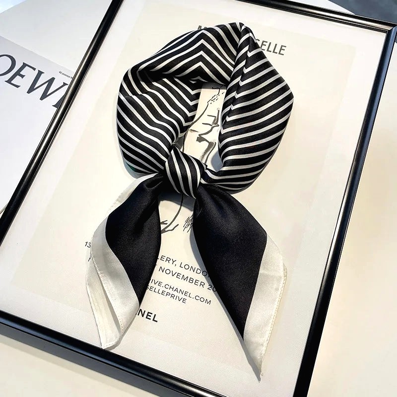 Foulard Cheveux Noir Et Blanc