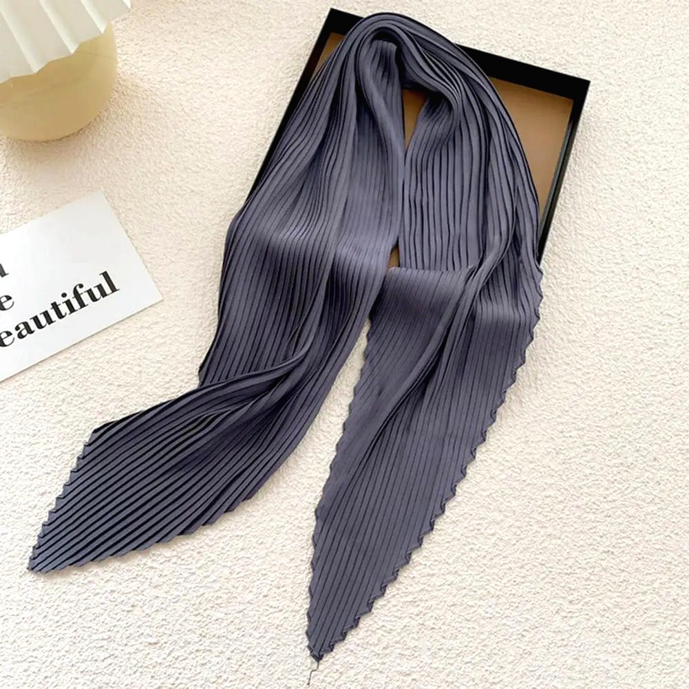 Foulard Plisse Gris Fonce 2