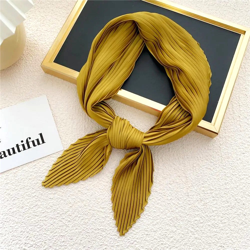 Foulard Plisse Jaune 2