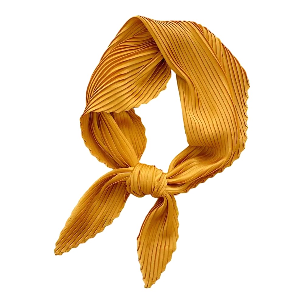 Foulard Plisse Jaune Orange