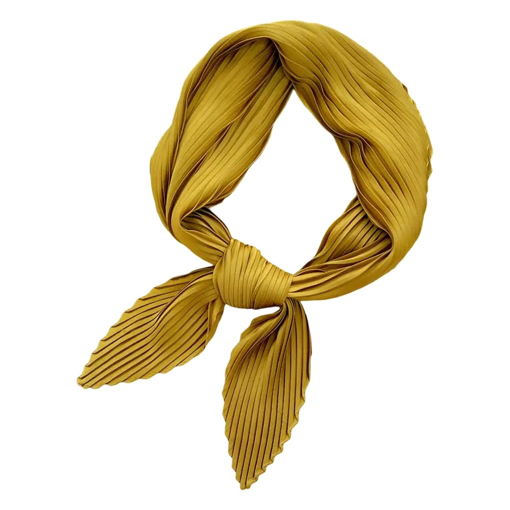 Foulard Plisse Jaune