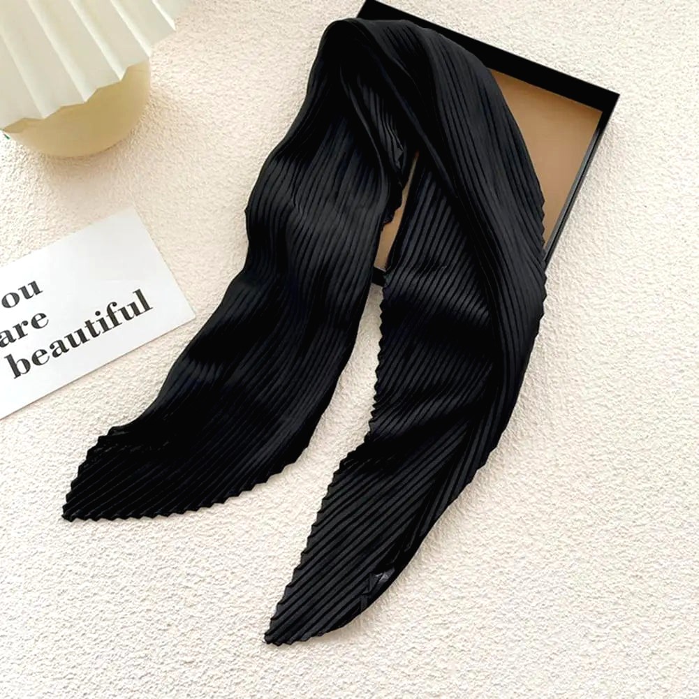Foulard Plisse Noir 2